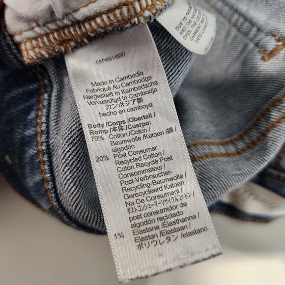 Madewell Perfect Vintage Jean in Mobridge Wash High Rise Tapered Stretch Size 26 - Picture 9 of 10